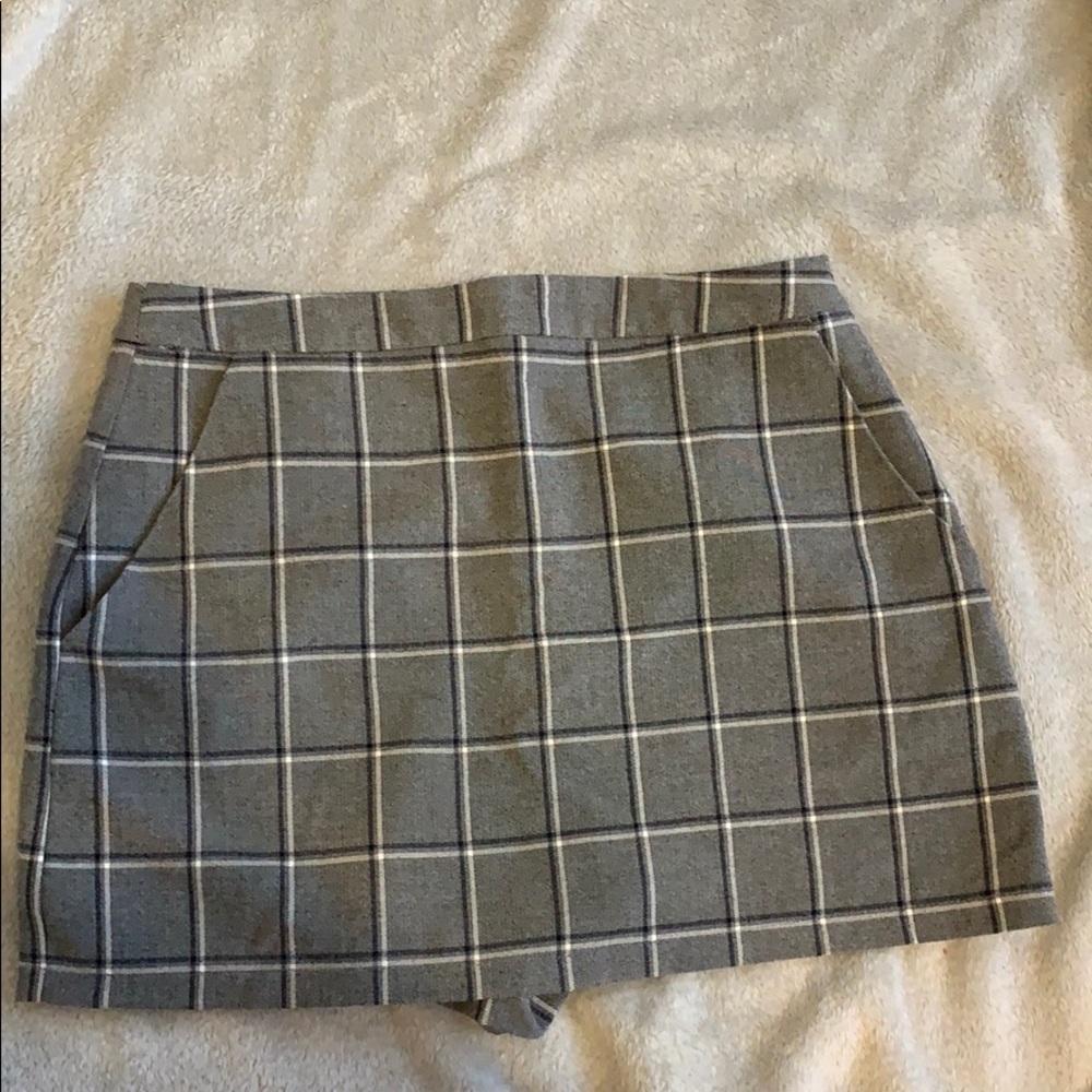 Grey Plaid skort